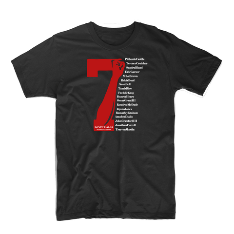"7" T Shirt (Black/Red)