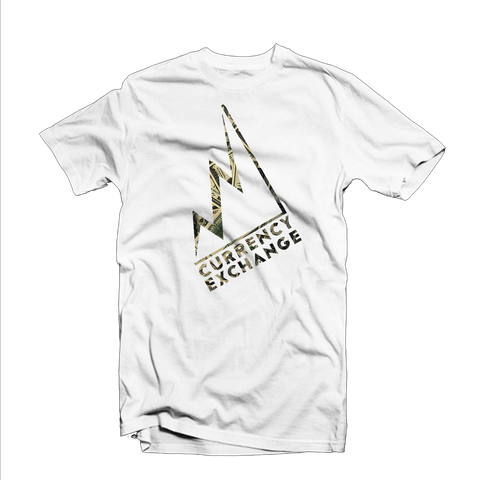 Currency Exchange "Stock Rise" T Shirt (White/Money Design)