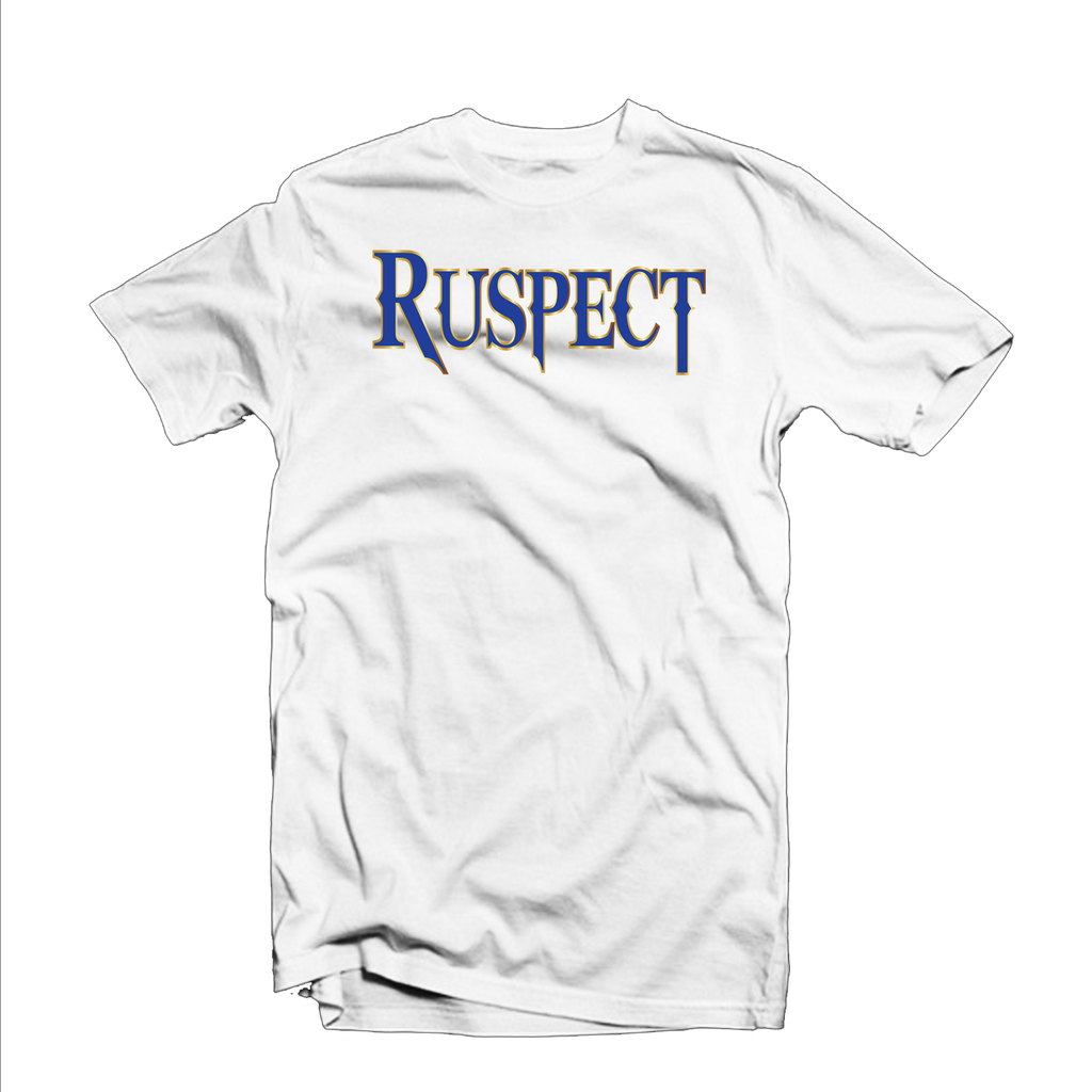 Ruspect "Original" T Shirt (White/Yellow Outline/Royal Blue)
