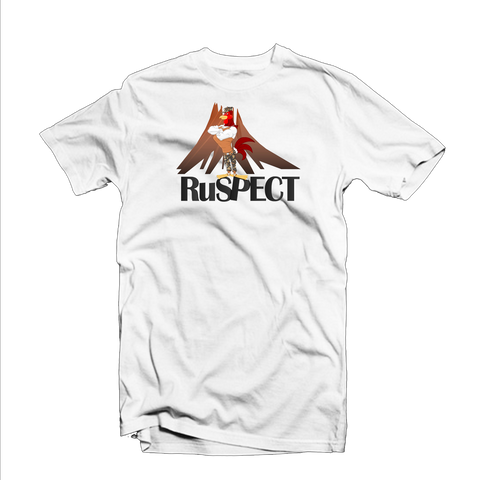 Ruspect "Rooster" T Shirt (White/Black/Burgundy)