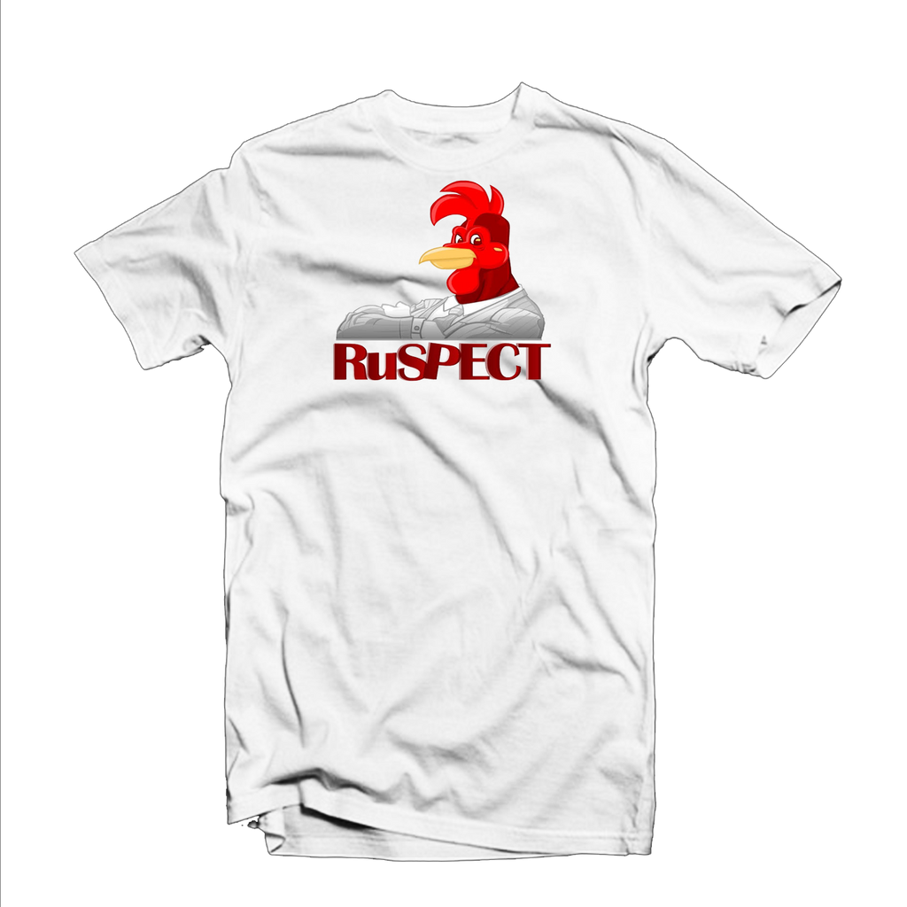 Ruspect "Rooster Biz" T Shirt (White/Red/Grey)