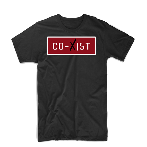 "CoXist" T Shirt (Black/White/Red)