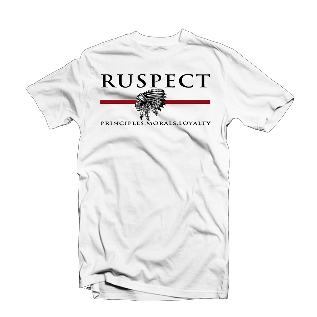 Ruspect "Chief" T Shirt (White/Black/Red)