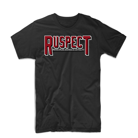 Ruspect "Ru Bold" T Shirt (Black/White/Red)
