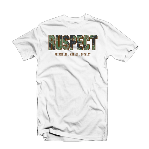 Ruspect "Fatigue" T Shirt (White/Green/Brown)
