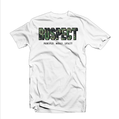 Ruspect "Fatigue" T Shirt (White/Green/Black)