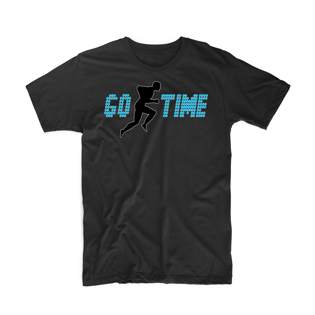 Go Time "Men's Workout" T Shirt (Black/Blue)