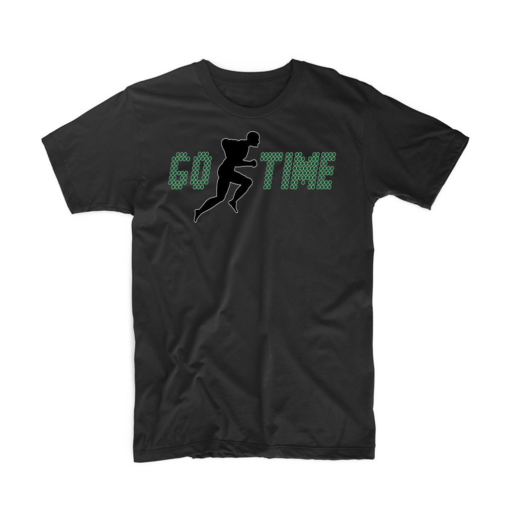 Go Time "Men's Workout" T Shirt (Black/Green)