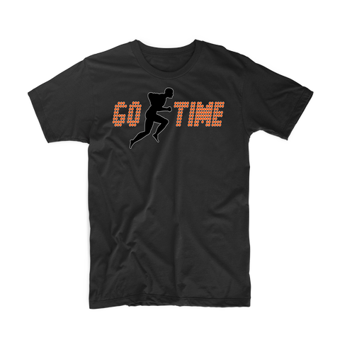 Go Time "Men's Workout" T Shirt (Black/Orange)