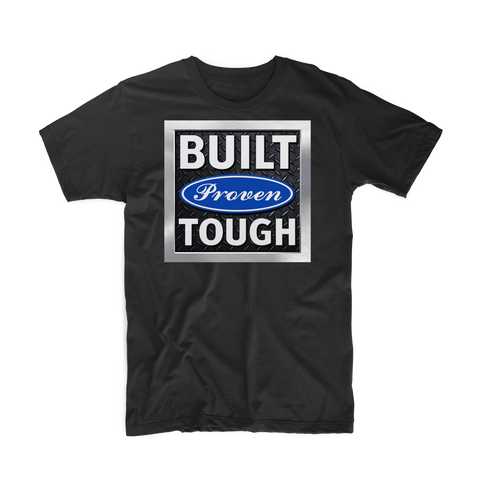 "Built Proven Tough" T Shirt (Black/Blue)