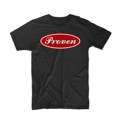 "Proven" Logo T Shirt (Black/Red)