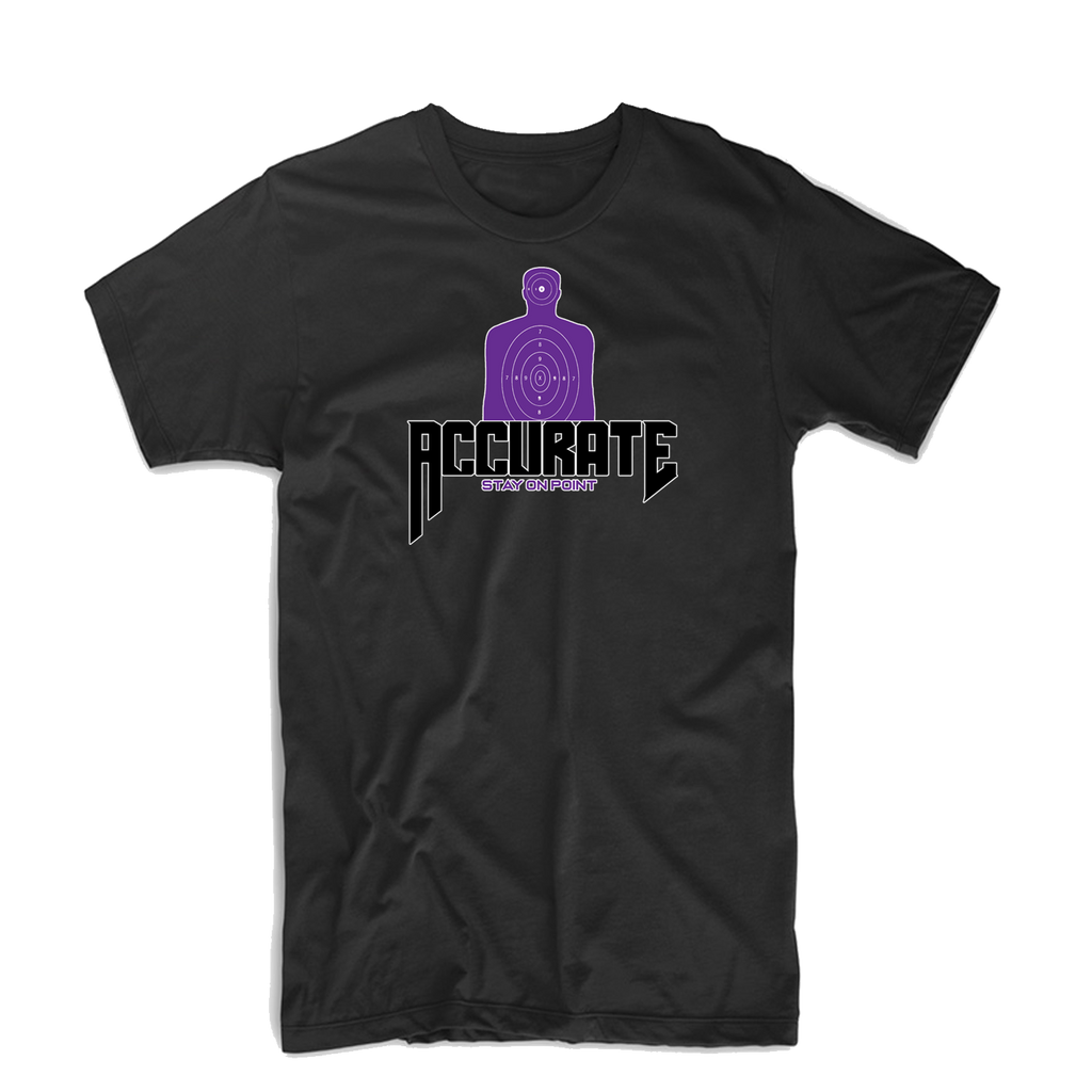 Accurate "Target" T Shirt (Black/Purple)